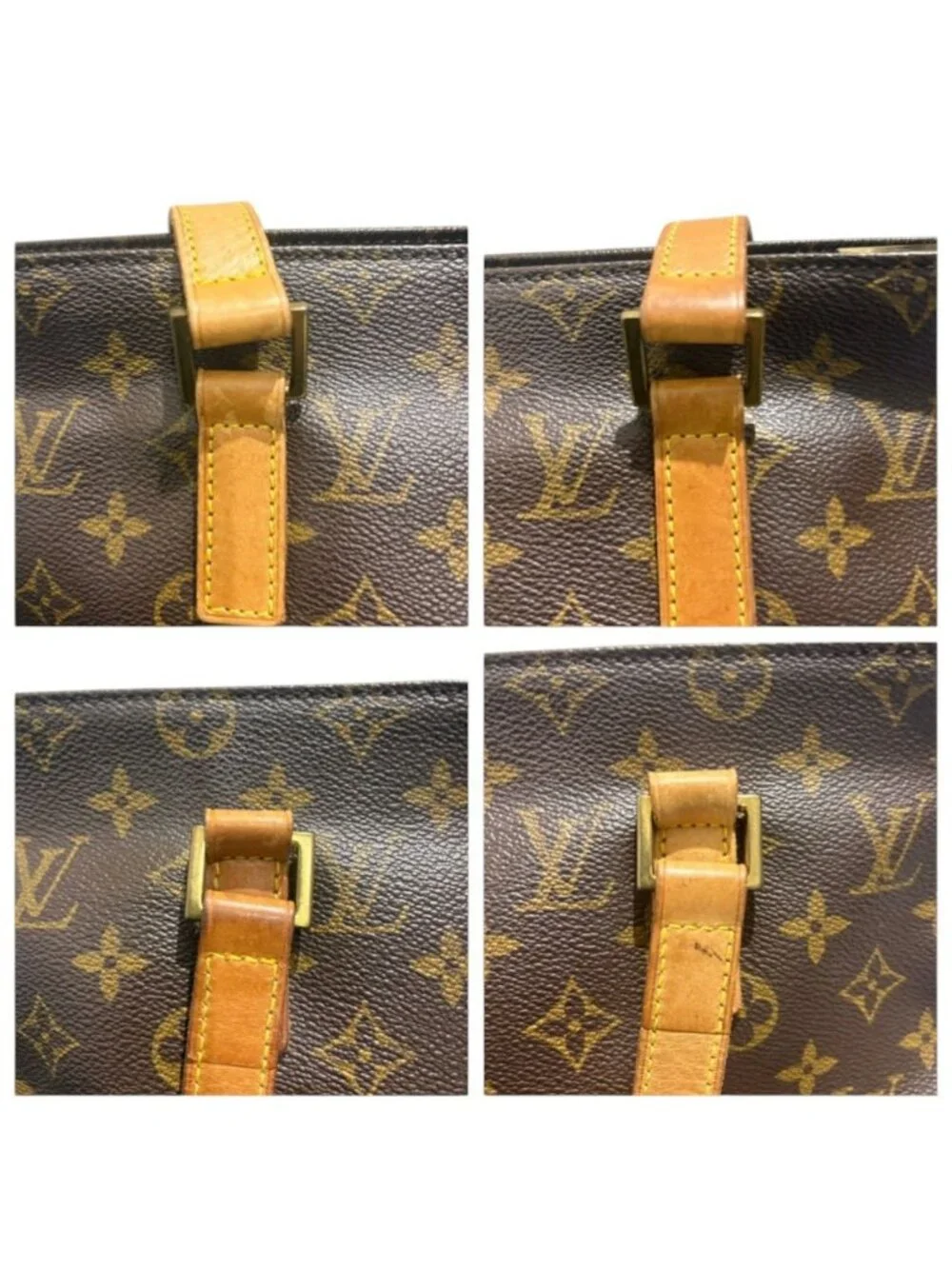 Louis Vuitton Monogram Cabas Piano Brown Leather Tote Bag